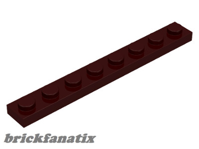 Lego Plate 1x8, Dark brown