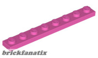 Lego PLATE 1X8, Dark pink