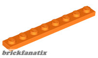 Lego PLATE 1X8, Orange