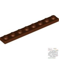 Lego Plate 1x8, Reddish brown