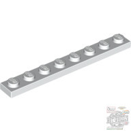 Lego Plate 1x8, White