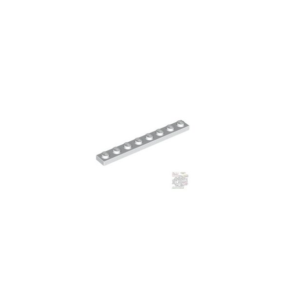 Lego Plate 1x8, White