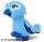 Lego Bird, Mini Doll Style, Feet Joined with Molded Dark Blue Beak, Feathers and Toes and Printed Medium Nougat Eyes with Eyelashes and Bright Light Blue Eye Patches Pattern (Friends Cinnamon / Mimi)