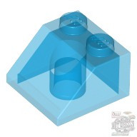 Lego Roof Tile 2X2/45° Inv., Transparent dark blue