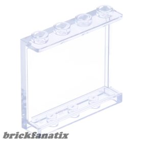   Lego Panel 1 x 4 x 3 with Side Supports - Hollow Studs, Transparent clear