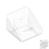 Lego Roof Tile 1X1X2/3, Transparent clear