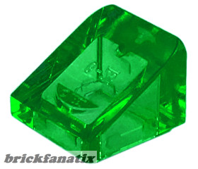 Lego Roof Tile 1X1X2/3, Transparent green