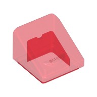 Lego Roof Tile 1X1X2/3, Transparent red