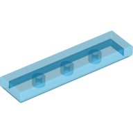 Lego Flat Tile 1X4, Transparent blue