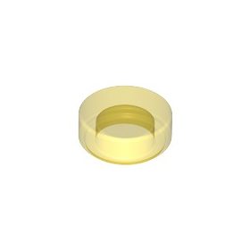 Lego Tile, Round 1 x 1, Trans yellow