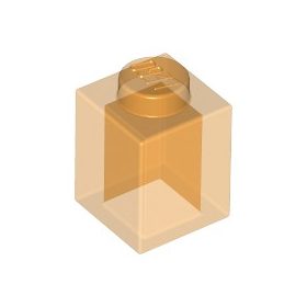 Lego Brick 1 X 1, Transparent orange