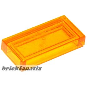 Lego Tile 1 x 2, Trans orange