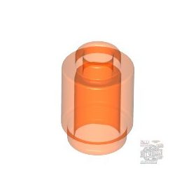   Lego Brick, Round 1 x 1, Transparent fluorescent reddish orange