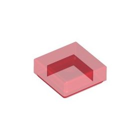 Lego FLAT TILE 1X1, Transparent red