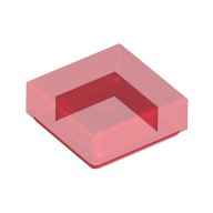 Lego FLAT TILE 1X1, Transparent red