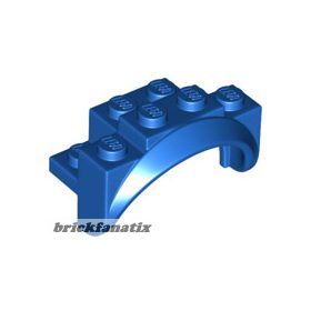   Lego Vehicle, Mudguard 4 x 2 1/2 x 2 with Arch Round, Solid Studs, and Rounded Legs, Blue