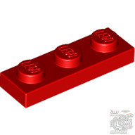 Lego PLATE 1X3, Bright red