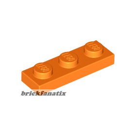 Lego Plate 1x3, Orange