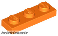 Lego Plate 1x3, Orange