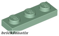 Lego PLATE 1X3, Sand green