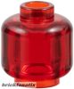 Lego figura Head (Plain) - Hollow Stud, trans red
