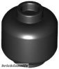 Lego Minifigure Head (Plain) - Blocked Open Stud, Black