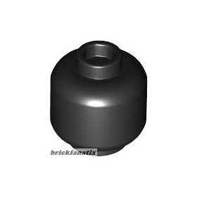 Lego Minifigure Head (Plain) - Blocked Open Stud, Black