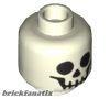 Lego figura Head Skull Standard Pattern - Blocked Open Stud, Glow in dark
