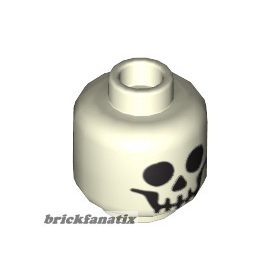   Lego figura Head Skull Standard Pattern - Blocked Open Stud, Glow in dark