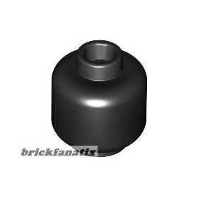 Lego figura Head (Plain) - Hollow Stud, Black