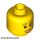 Lego Minifigure, Head Female Reddish Brown Eyebrows, Peach Lips Open Smile Pattern - Hollow Stud
