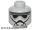 Lego Minifigure, Head Alien with Black Goggles and Breathing Mask Pattern (SW Imperial Driver / Pilot) - Hollow Stud
