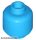 Lego figura Head (Plain) - Hollow Stud, Dark azure