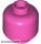 Lego figura Head (Plain) - Hollow Stud, Dark pink