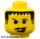 Lego Minifigure, Head Black Hair, Sideburns, Eyebrows, Moustache, Smirk, and Stubble Pattern
