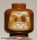 Lego Minifigure, Head Alien Mask Medium Nougat with Dark Brown Eyes and White Eyebrows and Triangular Teeth Pattern (Moana Kakamora)