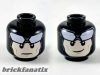 Lego Minifigure, Head Dual Sided Balaclava, Large White Goggles, Light Nougat Face, Neutral / Grin Pattern