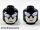 Lego Minifigure, Head Dual Sided Balaclava, Large White Goggles, Light Nougat Face, Neutral / Grin Pattern