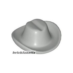 Lego figura Headgear Hat, Cowboy, Light gray