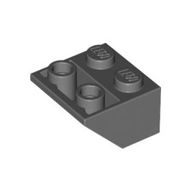   Lego Slope, Inverted 45 2 x 2 with Flat Bottom Pin, Dark bluish gray