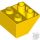 Lego Slope, Inverted 45 2 x 2 with Flat Bottom Pin, Yellow