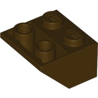 Lego ROOF TILE 2X2/45 INV., Dark brown