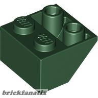 Lego ROOF TILE 2X2/45 INV., Dark green