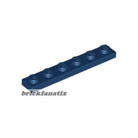 Lego Plate 1 X 6, Dark blue