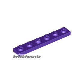Lego Plate 1 X 6, Dark purple