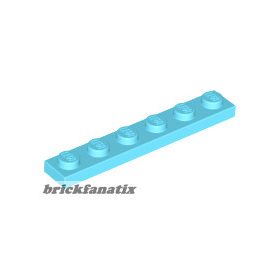 Lego Plate 1 X 6, Medium azure