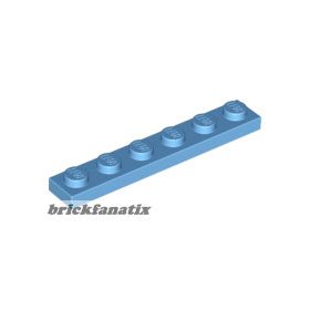 Lego Plate 1 X 6, Medium blue