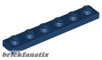 Lego PLATE 1X6, Dark blue