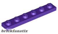Lego PLATE 1X6, Dark purple