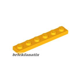 Lego PLATE 1X6, Flame yellowish orange